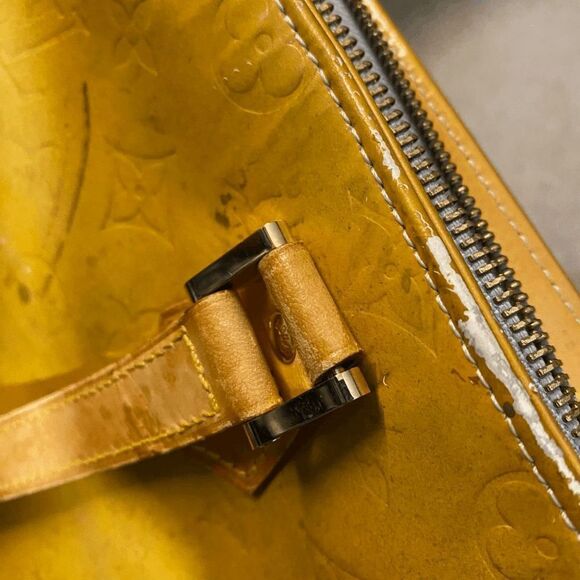 Authentic Louis Vuitton LV Vtg 1999 Yellow Vernis Leather Houston Handbag *FLAWS - Picture 14 of 14